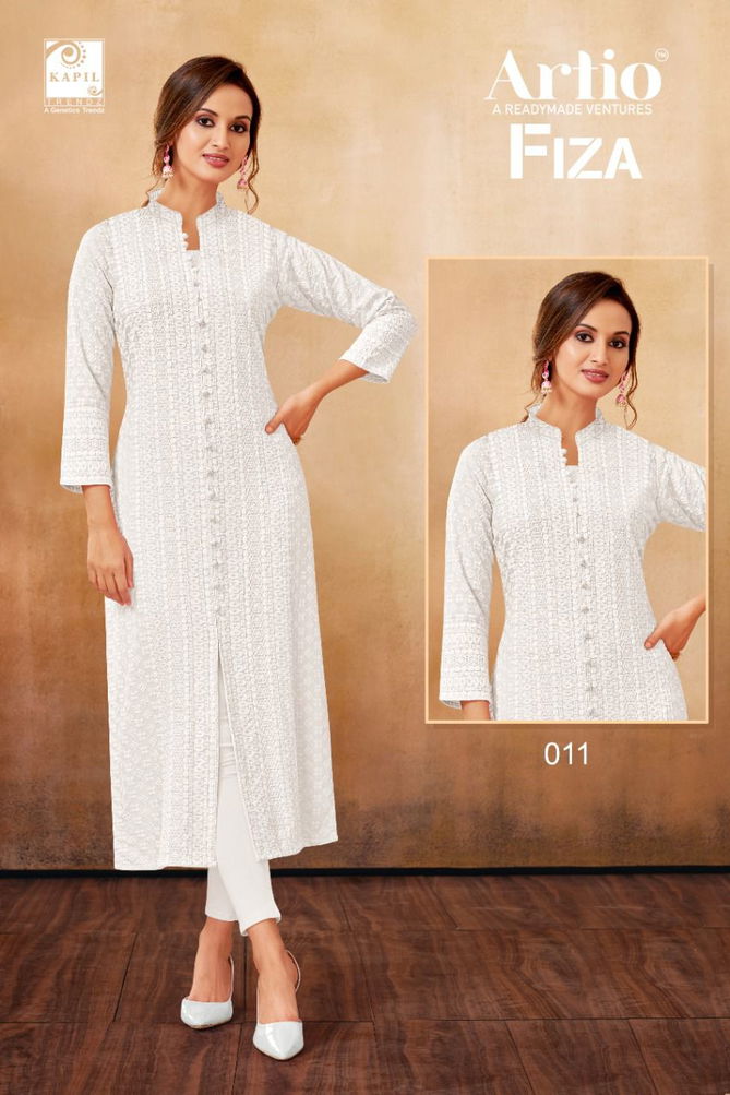 KAPIL FIZZA Fancy Ethnic Wear Rayon Designer Kurtis Collection